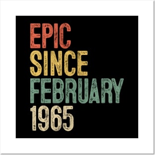 Fun Epic Since February 1965 55th Birthday Gift 55 Year Old Posters and Art